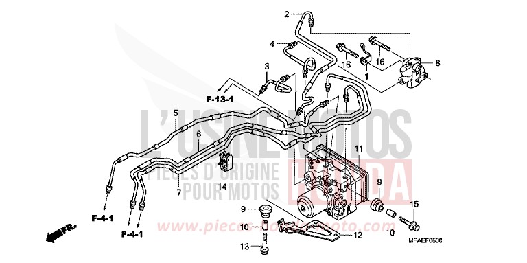 ABS MODULATOR for CBF1000 ABS QUASAR SILVER METALLIC (NHA48) from 2010